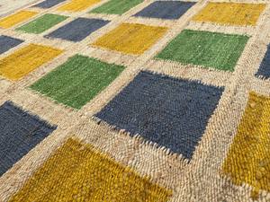 Alfombra de Yute y Cáñamo Hecha a Mano de la Mejor Calidad, Lavable, Multicolor, Geométrica, para Pasillo, Natural, Ecológica - Product Image 2