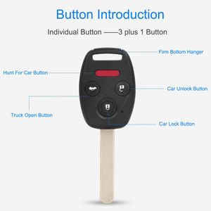 Coque de clé non coupée pour Honda Accord 2003-2007, boîtier de télécommande sans clé, coque de clé de voiture avec boutons, plaques de clé, FCCID 313.8MHz - Product Image 4