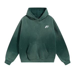 Sudadera con Capucha Unisex Personalizada, Estilo Vintage, Lavado Ácido, Felpa de Algodón, Oversize, con Bolsillo Frontal, Estilo Urbano - Product Image 1