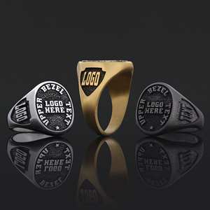 Anillo Personalizado BOJ 016 con Nombre Grabado, Logotipos Personalizados, Hecho a Mano, Plata 925, Chapado en Oro, Estilo Hip Hop, Certificado, Popular - Product Image 5