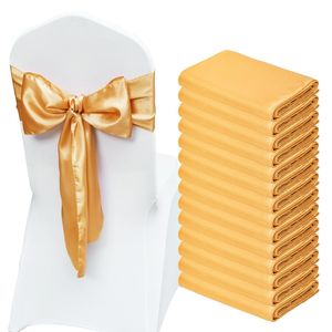 50 pezzi di fasce elastiche per sedie elasticizzati in oro elasticizzato per feste di festa di nozze-sedia elasticizzata - Product Image 1