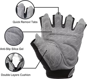 Guantes Deportivos Unisex Transpirables de la Mejor Calidad, Soporte para Muñeca, Agarre de Silicona Antideslizante, Poliéster Ligero, Sin Dedos, de Secado Rápido - Product Image 4