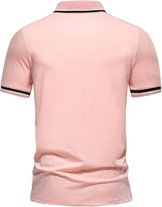 เสื้อยืดกอล์ฟผู้ชายคุณภาพสูง สีพื้น ทรงปกติ พร้อมบริการสกรีนโลโก้ ผ้าคอตตอนถัก เป็นมิตรต่อสิ่งแวดล้อม ดีไซน์กระเป๋าเสื้อ - Product Image 1