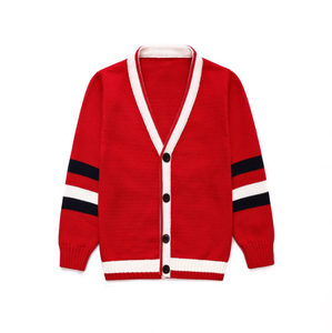Cárdigan de Punto con Cuello en V, Manga Larga, Estilo Preppy, 100% Acrílico, Suéter de Invierno para Mujer con Cierre de Botones - Product Image 1