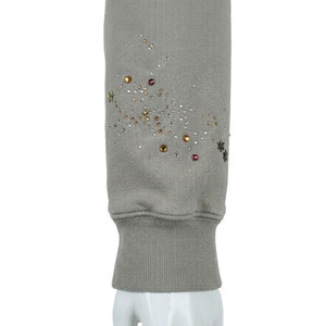 Sudadera con Capucha Gris para Hombre, Corte Regular, Color Sólido, Informal, de Algodón, Felpa Francesa, para Otoño - Product Image 3