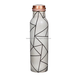 Botella de cobre de alta calidad con acabado pulido para beber y uso en la cocina, a prueba de fugas. - Product Image 6