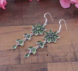 Shree Jaipur <b>Silver</b> 925 <b>Sterling</b> <b>Silver</b> Gold Plated Blue Lace Agate Vintage Water Drop Earrings | Wholesale Dangle Earrings - Product Image 4