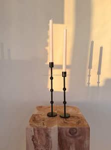 Ensemble de deux porte-bougies décoratifs en fer, sphères métalliques modernes, faits à la main, écologiques, pour la décoration de la maison - Product Image 5