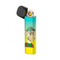 Briquet USB Métallique Ultra-Fin 15K Nouveauté, Accessoire Électronique Créatif Rechargeable et Étanche à la Flamme avec Élément Chauffant Dissimulé
