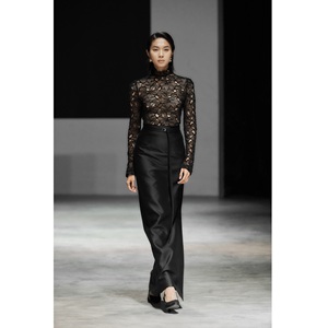 Jupe de haute couture, support ODM, EVELISSE A-LINE LONG SKIRT, Fournisseur ODM Vietnamien pour femmes, Jupes toutes saisons blanches et noires - Product Image 3