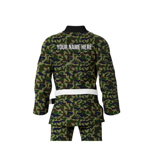 Custom Camouflage BJJ Kimono Unisex Cotton Jiu Jitsu Suit With <b>Name</b> Print Back Regular Fit Adult Martial Arts Wear - Product Image 6