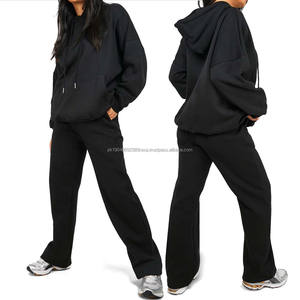 Ensemble de pantalons de survêtement à capuche personnalisés Ensemble de pantalons de survêtement décontractés en coton de haute qualité Survêtement imprimé bouffant unisexe surdimensionné personnalisé - Product Image 1