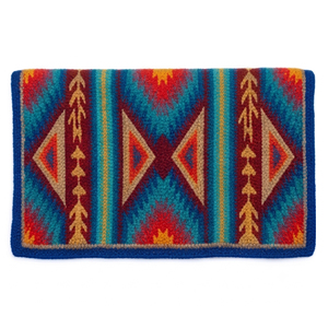 Hand woven 100% New Zealand wool western saddle blanket for horse riding sports and competition <b>equestrian</b> products - Product Image 2