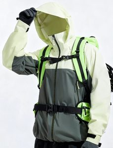 Veste unisexe 3L pour l'extérieur, fonctionnelle, imperméable, respirante, coupe-vent, coutures thermosoudées, randonnée, pêche, alpinisme, cyclisme, recyclable - Product Image 3