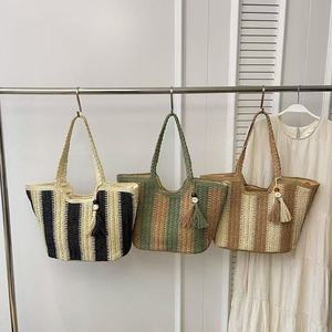 Nuevo Bolso Bandolera de Paja Vintage para Mujer, con una Sola Correa, para Todas las Temporadas, con Cierre, para la Vida Diaria y Viajes - Product Image 1