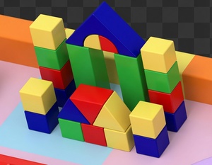 Juego de Plástico Colorido para Jugar en Interiores con Bloques de Construcción y Cuadrícula Numerada para Área de Juegos Infantiles - Product Image 3