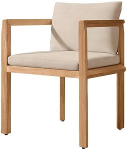 Fauteuil de salle à manger en teck clair de haute qualité avec coussin rembourré, design moderne durable pour l'hôtellerie et l'usage domestique, vente en gros et exportation - Product Image 1