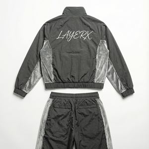 Ensemble de survêtement personnalisé pour homme, grande taille, hiver, écologique, à capuche, décontracté, coupe-vent, réversible, léger, en coton biologique - Product Image 3