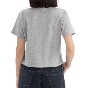 Hot Trending Women <b>Crop</b> T-Shirt Summer Short Sleeve Double Lined Seamless Fit Crew Neck Solid Cropped Tee Shirt Wholesale Bulk - Product Image 6