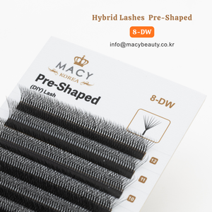Cils hybrides préformés 8-DW DIY Lash MACY BEAUTY KOREA Extensions de cils de qualité supérieure Vente en gros Cils personnalisés Marque privée - Product Image 4