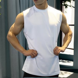Camiseta Deportiva sin Mangas para Hombre, de Algodón, Transpirable, Suave y Cómoda, para Gimnasio, Fitness, Entrenamiento, Deportes Casuales, Ropa Deportiva de Verano - Product Image 3