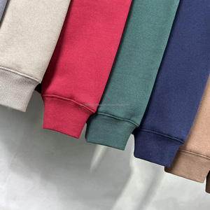 Jersey liso teñido felpa en blanco Jogger blanco cuello redondo algodón personalizado Sudadera con capucha cuello redondo sudadera para venta al por mayor - Product Image 6