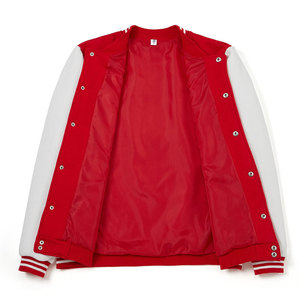 Chaqueta Letterman Unisex de Primera Calidad, Satén Ecológico Antibacterial, Personalizable con Logotipo Frontal, Estilo Urbano para Baloncesto y Béisbol - Product Image 4