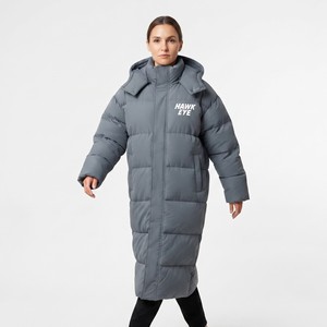 Abrigo Largo Acolchado con Capucha para Mujer, Personalizado, de Invierno, Cortavientos, con Cremallera Completa, Cálido, Informal, de Moda Urbana - Product Image 3