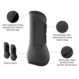 รองเท้าบูทป้องกันขาสำหรับกีฬาขี่ม้า FX Equestrian  แบบตาข่ายสีดำ - Product Image 3