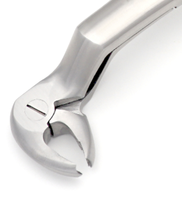 Pince d'extraction Routurier à mâchoires coudées, instrument d'exodontie dentaire en acier inoxydable chirurgical
