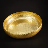 Nouveau plateau en métal de style international, fait main, de luxe, pour servir, décoratif, organisateur de table pour la maison, l'hôtel, le restaurant