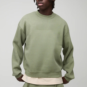 Custom Logo Wholesale High Quality 100% Cotton Spring Men's Heavyweight Embossed Logo Blank <b>Sweatshirts</b> - Product Image 5