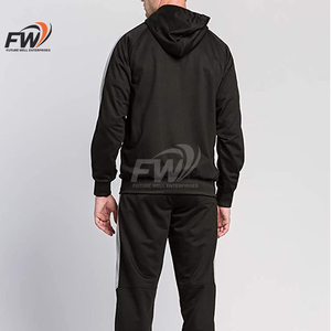 Custom Streetwear Baggy Sweatsuit Cotton <b>Plain</b> <b>Tracksuits</b> For Men Heavy Weight Sweatpants And Hoodie Set - Product Image 5
