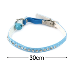 Collar para Gatos Yommy de 30cm Azul con Pedrería - Product Image 2