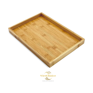 Vietchoice Solid Wood Single Storage Trays Lids Kitchen Bathroom Tableware Carved Design Rectangle Shape Customizable Size - Product Image 5