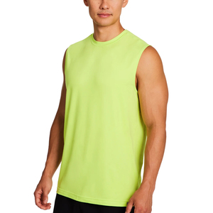 Camiseta sin mangas de yoga para hombre, transpirable, holgada, para entrenamiento, fitness, gimnasio, con hombros anchos - Product Image 5