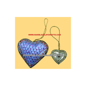 Zari Embroidery <b>Christmas</b> Hanging <b>Gifts</b> Indian Wholesaler Tree Decoration Festive Holiday Home Decor Reusable Rustic Winter Hang - Product Image 1