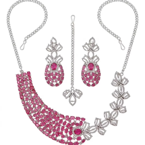 Nouveau Collier Européen Américain à Col Ouvert, Motif Floral, en Cuivre et Zircon, Plaqué Or 18K, pour Robe de Soirée de Luxe - Product Image 1