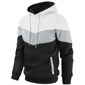 Wholesale Black Quarter <b>Zip</b> Unisex Pullover Hoodie Color Blocking Oversized Fleece 100% Cotton Spring Printed High Quality - Product Image 5