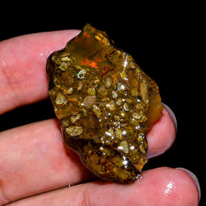 Super qualité supérieure 100% naturel Welo feu opale éthiopienne huile de fantaisie pierre précieuse en vrac brute pour la fabrication de bijoux opale huileuse - Product Image 1