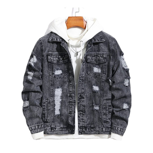 Nouvelle veste en jean tendance pour hommes, style vintage, extensible et légère, idéale pour l'extérieur - Product Image 1