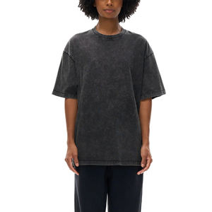 Camiseta de Hombre Oversize de Algodón 100% con Tejido de Punto Looper de 260 GSM, Lavado Ácido, Estampado Personalizado con Pigmento, Manga Corta, Estilo Vintage - ¡Gran Oferta! - Product Image 1