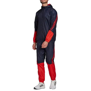 Nouvel ensemble coupe-vent pour garçons, style décontracté, avec empiècements, grandes tailles, confortable, avec logo personnalisé - Product Image 1