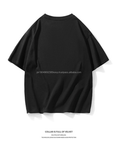 Impression personnalisée T-shirt homme décontracté T-shirt blanc vierge personnalisé T-shirts noirs unis pour l'impression - Product Image 2