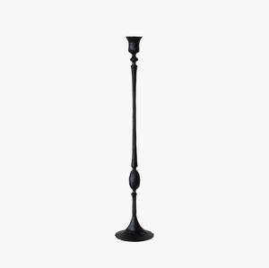 Support de bougie conique en métal noir martelé, grand modèle, style moderne sculptural, centre de table, décoration intérieure, vente en gros - Product Image 2