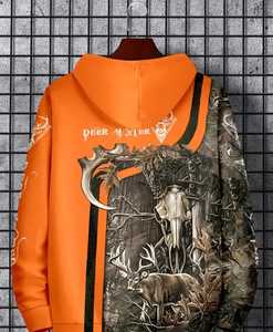 Premium Men's Pullover Hoodie Ultra Cozy Comfortable 100% Cotton Embroidered Beaded Plain Dyed Digital Printing Customized - Product Image 4