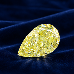 Diamant de laboratoire de 3,05 carats, forme poire, FANCY YELLOW VS1 |   Diamant CVD certifié IGI CRAFTED CARBON CC-9821 pour la fabrication de bijoux - Product Image 1