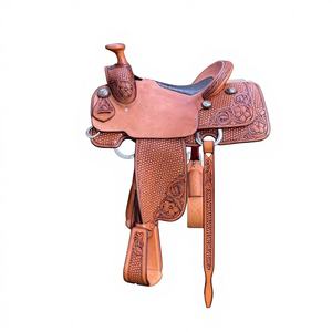 Selle de cheval personnalisée de haute qualité, cuir de buffle véritable de première qualité, accessoire indien, arbre en bois, vente en gros - Product Image 2