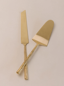Ensemble de couteaux à gâteau en gros |   Ensemble de lève-pâtisseries plaqué or PVD pour cadeau de fête - Product Image 2