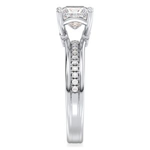 แหวนเพชรโมอิสซาไนต์ทรงเจ้าหญิง REYES น้ำหนัก 1.56 กะรัต ตัวเรือนเงินแท้ 925 ได้รับการรับรองจาก GRA เครื่องประดับมินิมอลสุดหรูสำหรับผู้หญิง - Product Image 5